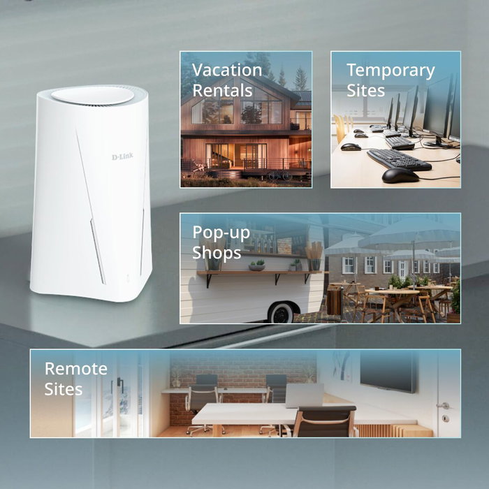 D-Link G530V2 Router Inalámbrico 5G NR Wi-Fi 6 Doble Banda Blanco
