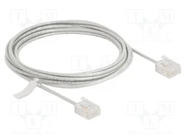 DeLOCK Cable de red RJ45 Cat.6 UTP Ultra Slim 3 m Gris con conectores cortos
