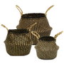 Home Deco Factory Conjunto de 3 Cestas Thai Bicolor con Asas