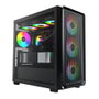 Montech X5M TG Black Micro Torre PC Gaming Negro micro ATX Mini-ITX Iluminación Multi Ventiladores 120mm
