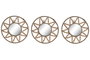 DKD Home Decor Set de 3 Espejos de Madera y Cristal Natural