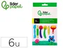 Liderpapel Caja de 6 Piezas Surtidas de Instrumentos de Modelar para Plastilina, Plástico Resistente, Útiles Manualidades