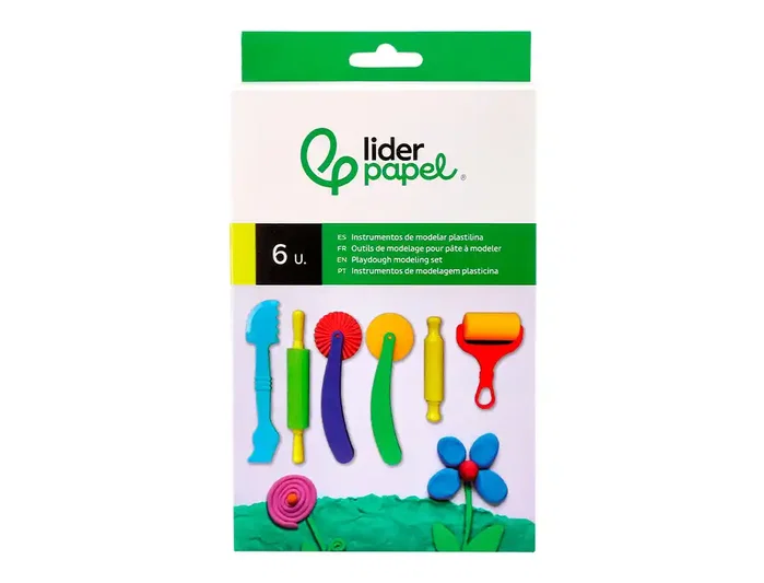 Liderpapel Caja de 6 Piezas Surtidas de Instrumentos de Modelar para Plastilina, Plástico Resistente, Útiles Manualidades Liderpapel Caja de 6 Piezas Surtidas de Instrumentos de Modelar para Plastilina, Plástico Resistente, Útiles Manualidades