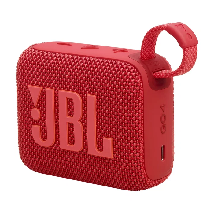 JBL Go 4 Altavoz Portátil Bluetooth, 4.2W, Rojo, Resistente al Agua IP67, Batería 7h, USB-C