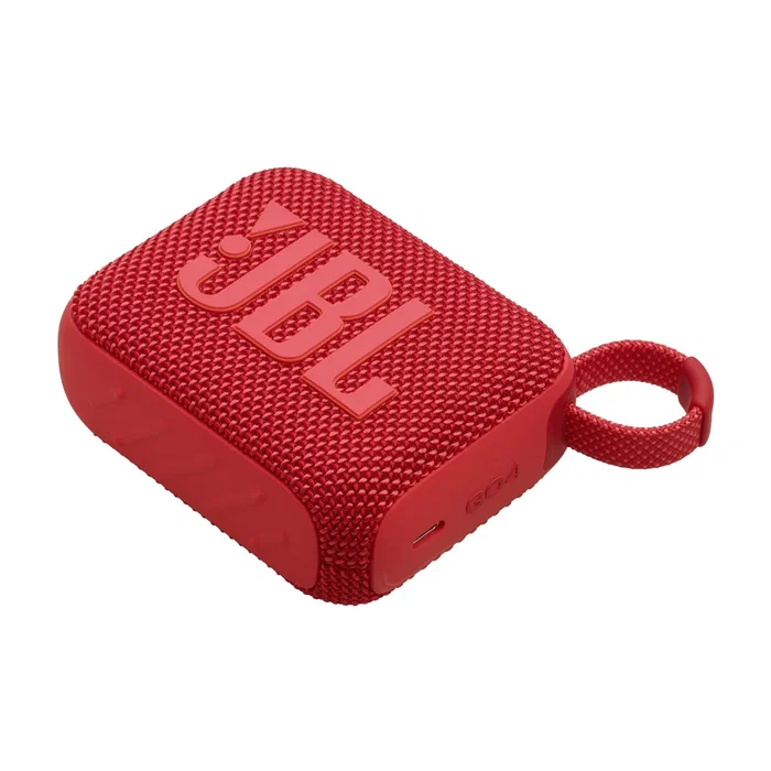 JBL Go 4 Altavoz Portátil Bluetooth, 4.2W, Rojo, Resistente al Agua IP67, Batería 7h, USB-C