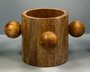 DKD Home Decor Jarrón de Mango Bolas Marrón 16x16x10 cm