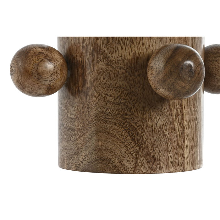 DKD Home Decor Jarrón de Mango Bolas Marrón 16x16x10 cm