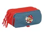 Safta Estuche Portatodo Escolar Triple Super Mario con Tres Cremalleras - Dimensiones 100x80x215 mm