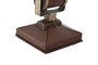 DKD Home Decor Decoración Metal Marrón y Plateado 10x10x24 cm