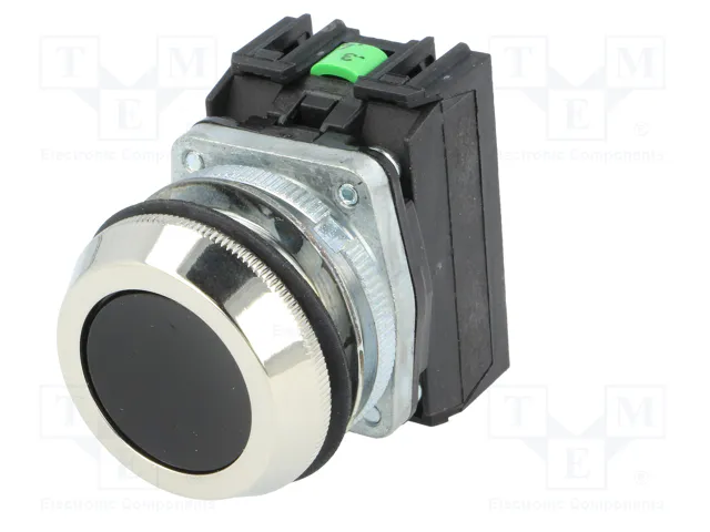 PROMET Interruptor de presión 30mm NC + NA negro PROMET Interruptor de presión 30mm NC + NA negro