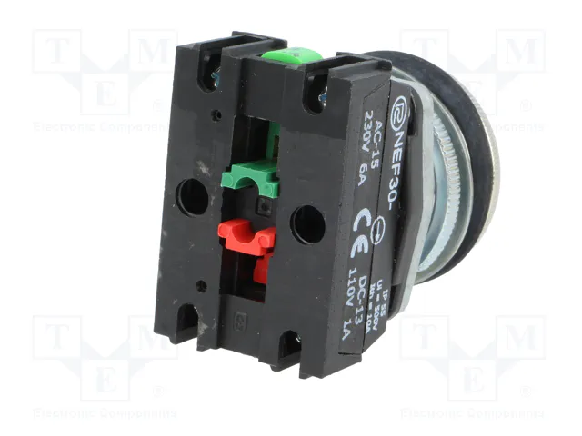 PROMET Interruptor de presión 30mm NC + NA negro PROMET Interruptor de presión 30mm NC + NA negro
