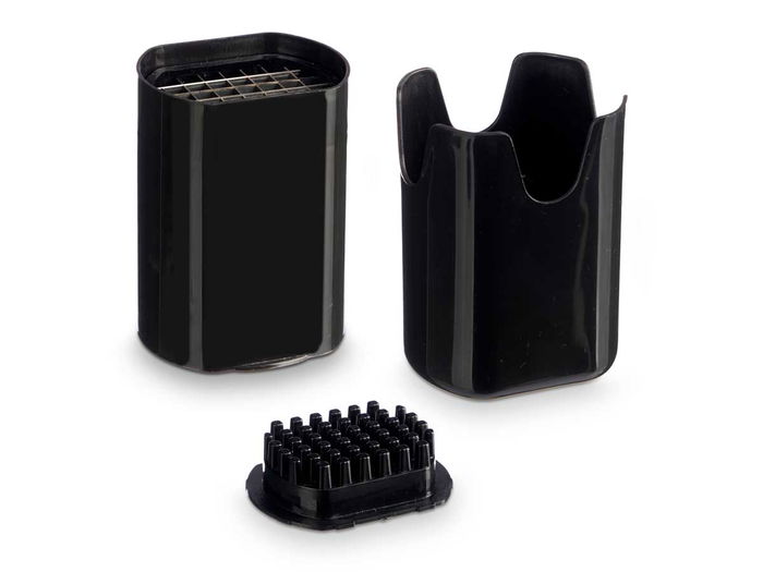 Cortador de Patatas Negro Kinvara 9.5 x 13.7 x 8 cm con Cuchilla de Acero Inoxidable (Set de 12)