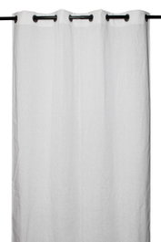 DKD Home Decor Cortina de Algodón y Poliéster Crudo 140x260 cm con 8 Anillas