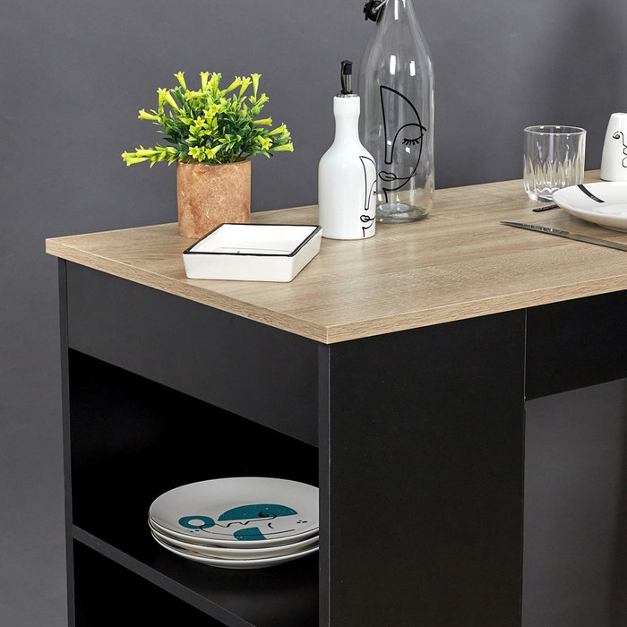 Home Deco Factory Mesa Alta Bar con Estantes