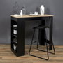 Home Deco Factory Mesa Alta Bar con Estantes
