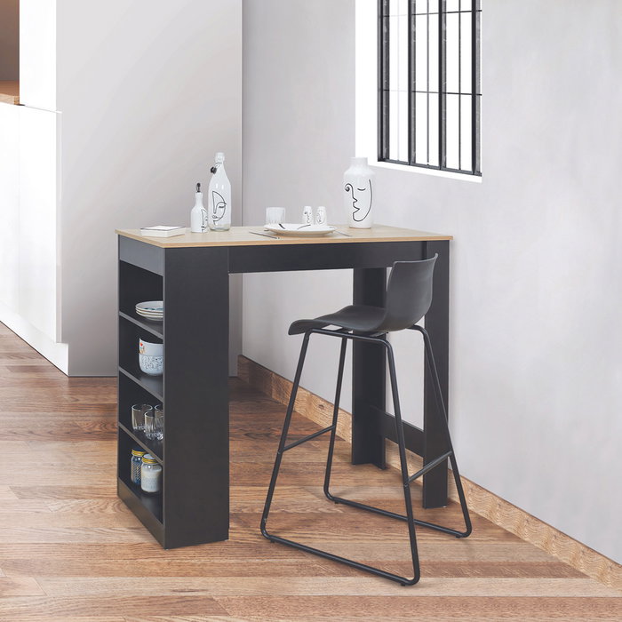 Home Deco Factory Mesa Alta Bar con Estantes