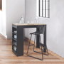 Home Deco Factory Mesa Alta Bar con Estantes