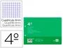 Liderpapel Recambio Cuarto Apaisado 100 Hojas 60g Cuadro 4 mm 2 Taladros con Margen