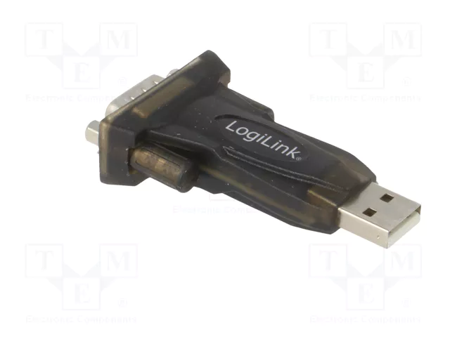LogiLink AU0002F Adaptador USB 2.0 a RS-232 Negro