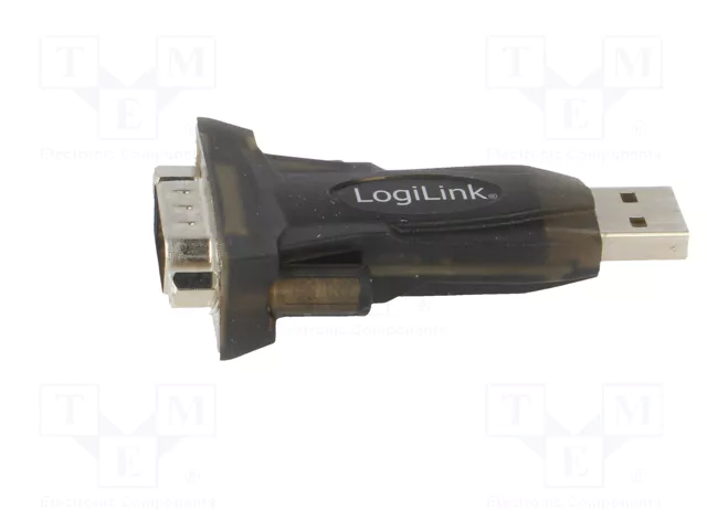 LogiLink AU0002F Adaptador USB 2.0 a RS-232 Negro