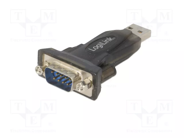 LogiLink AU0002F Adaptador USB 2.0 a RS-232 Negro
