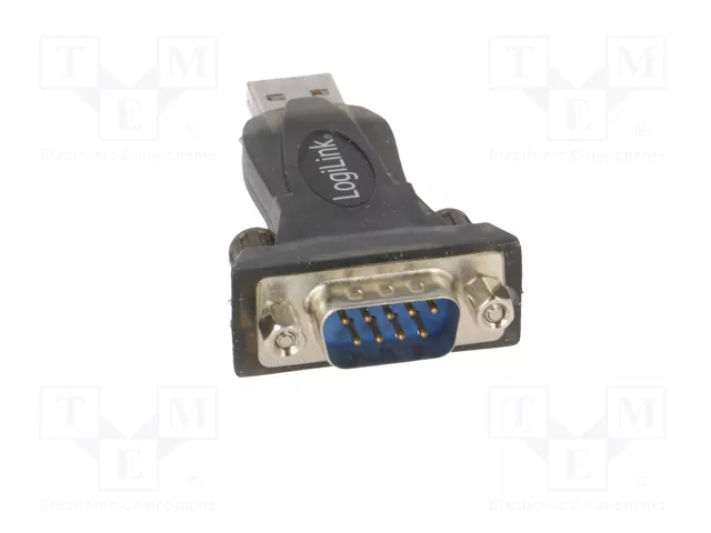 LogiLink AU0002F Adaptador USB 2.0 a RS-232 Negro