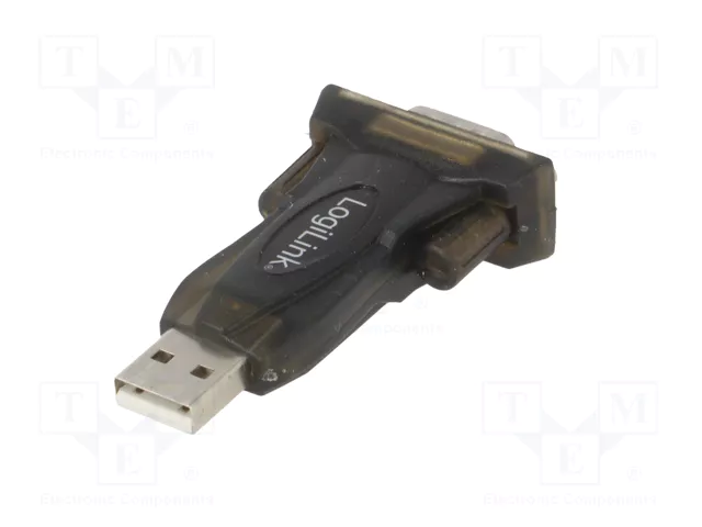 LogiLink AU0002F Adaptador USB 2.0 a RS-232 Negro