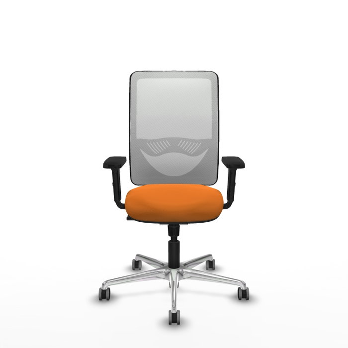 PIQUERAS Y CRESPO Silla de oficina Zulema Naranja y Blanco