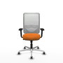 PIQUERAS Y CRESPO Silla de oficina Zulema Naranja y Blanco