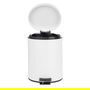 Confortime Cubo Basura Metal C/Pedal 5Lt Blanco 20.6 cm Ancho x 27.4 cm Alto x 27 cm Largo (6 Unidades)