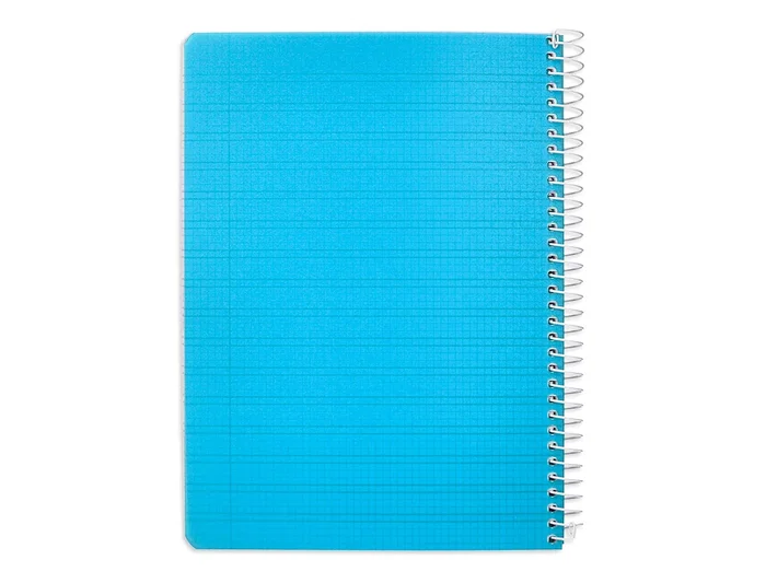 Liderpapel Cuaderno Espiral A5 Pautaguía Tapa Plástico 80 Hojas 90gr Cuadro Pautado 3mm Con Margen Color Azul