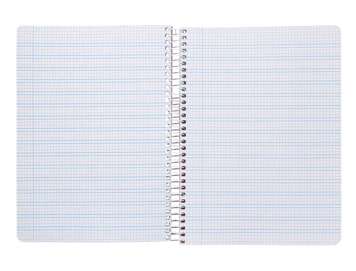 Liderpapel Cuaderno Espiral A5 Pautaguía Tapa Plástico 80 Hojas 90gr Cuadro Pautado 3mm Con Margen Color Azul
