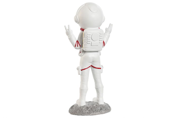 DKD Home Decor Figura Astronaut girl Urban Blanco Rojo 7 x 20 x 9 cm (2 Unidades)