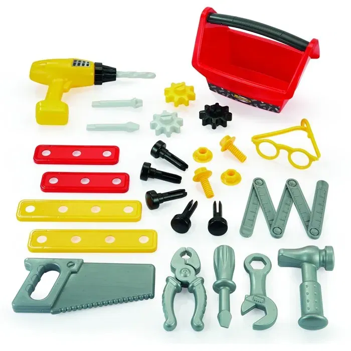 Ecoiffier Banco de trabajo grande con 28 accesorios - A partir de 18 meses