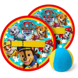PAW Patrol PAT3496274504707 - Juguete de Atrapar la Pelota, Juego con 2 Paletas de Velcro para Exterior y Diversión Activa