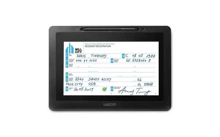 Wacom DTU-1031AX Tablet LCD de 25.6 cm (10.1 Pulgadas) con Lápiz - Negro