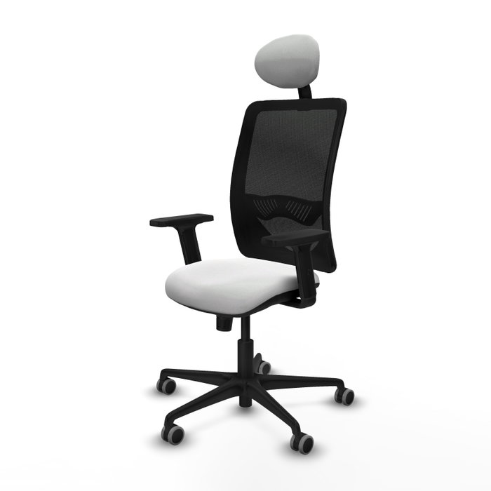 PIQUERAS Y CRESPO Silla de oficina Zulema con mecanismo Sincro, Blanco y Negro PIQUERAS Y CRESPO Silla de oficina Zulema con mecanismo Sincro, Blanco y Negro
