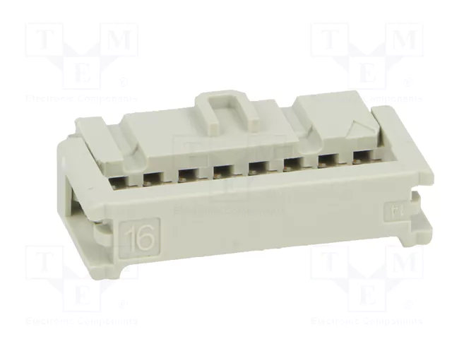 HARTING Conector IDC Hembra de 16 Pines Recto 2,54mm