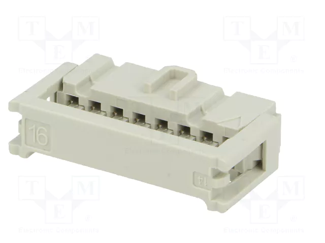 HARTING Conector IDC Hembra de 16 Pines Recto 2,54mm