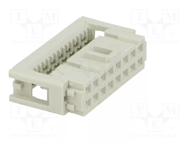 HARTING Conector IDC Hembra de 16 Pines Recto 2,54mm