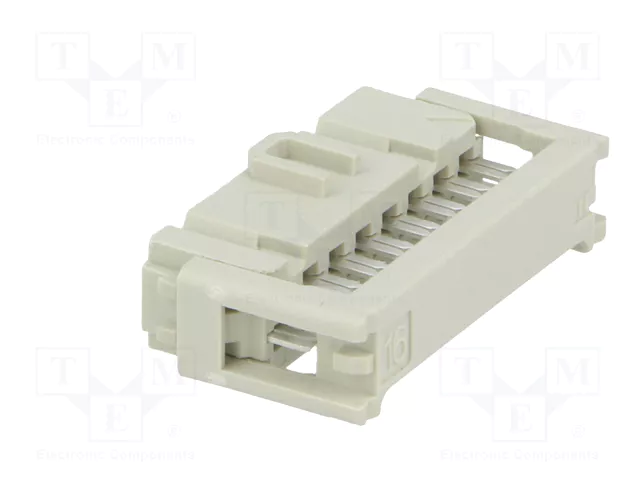 HARTING Conector IDC Hembra de 16 Pines Recto 2,54mm
