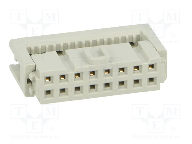 HARTING Conector IDC Hembra de 16 Pines Recto 2,54mm