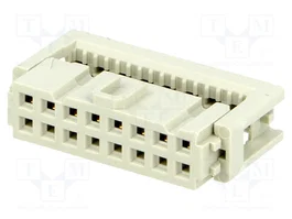 HARTING Conector IDC Hembra de 16 Pines Recto 2,54mm