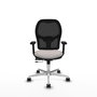 PIQUERAS Y CRESPO Silla de oficina Jorquera con mecanismo Sincro/Traslack, Blanco y Negro