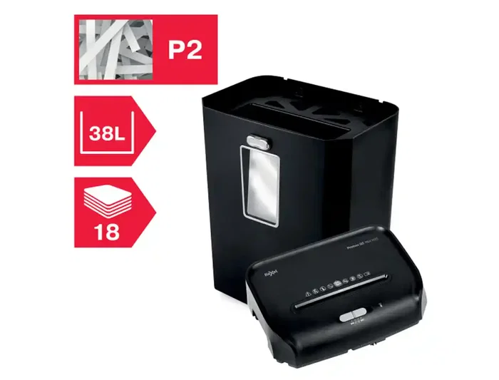 Destructora Rexel Promax Qs Rss1838 (18H Tiras) Nv.Seg.2 - Tira 6Mm, Dep.38L