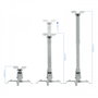 Tooq Soporte de Techo para Proyector PJ2012T-S Plata, Inclinable, Distancia Ajustable 13-65 cm, Peso Máx 20 kg