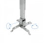 Tooq Soporte de Techo para Proyector PJ2012T-S Plata, Inclinable, Distancia Ajustable 13-65 cm, Peso Máx 20 kg
