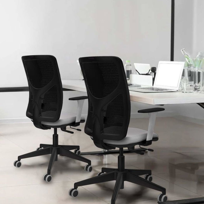 PIQUERAS Y CRESPO Silla de oficina Motilla con mecanismo Sincro/Traslack, Tela Granate y Malla Azul PIQUERAS Y CRESPO Silla de oficina Motilla con mecanismo Sincro/Traslack, Tela Granate y Malla Azul