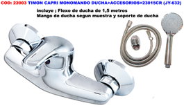 PLUVIA Grifo Monomando Capri para Ducha 23015CR (JY-632) MT8042-11