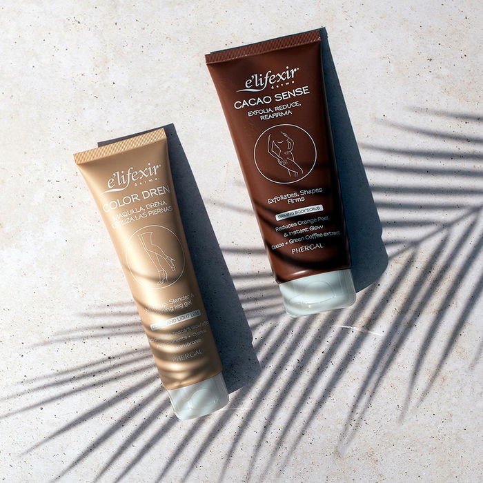 E'Lifexir DERMO color dren Gel Corporal Maquilla y Drena Piernas con Tono Dorado Veraniego 150 ml